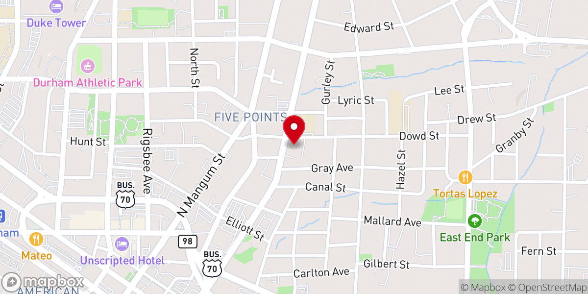 Map showing location of Union Baptist Church