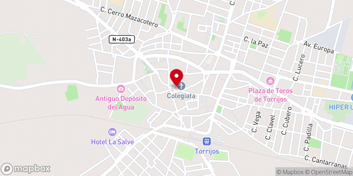 Map showing location of Colegiata del Santísimo Sacramento de Torrijos