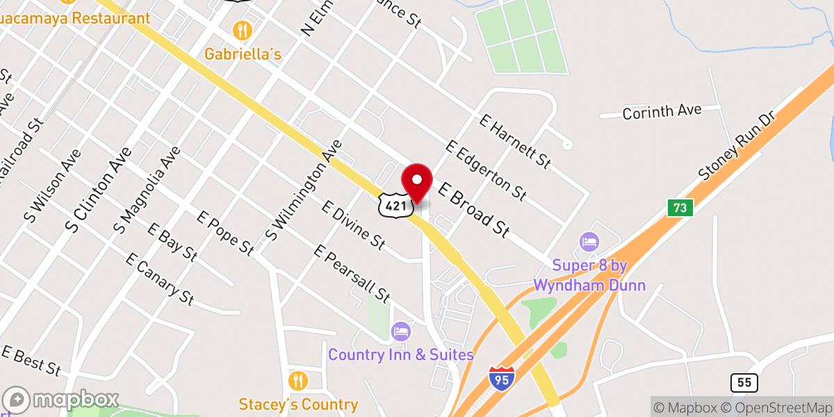 Map showing location of Evening Star United Holiness