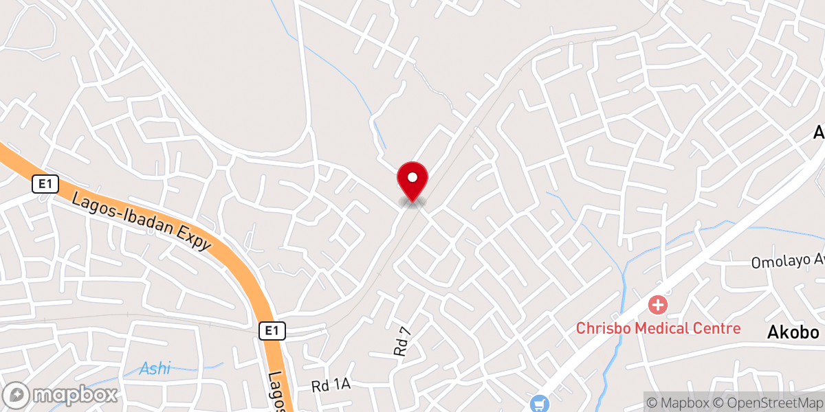 Map showing location of Christ Apostolic Church, C.A.C. Oke Alafia.