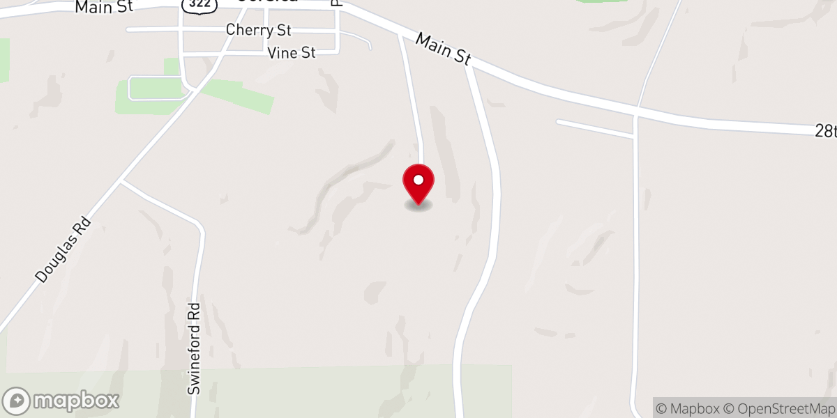Map showing location of Women at the Well Ministries of Pa
