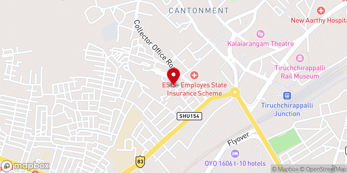 Map showing location of St. Thomas Orthodox Church, Trichy