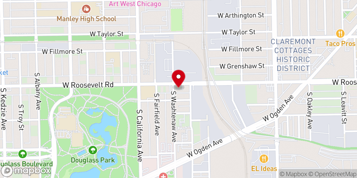 Map showing location of Free-Will Missionary Baptist Church