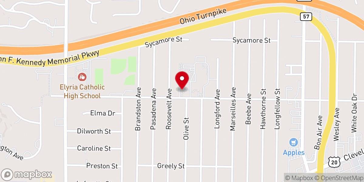 Map showing location of St. Jude Catholic Church