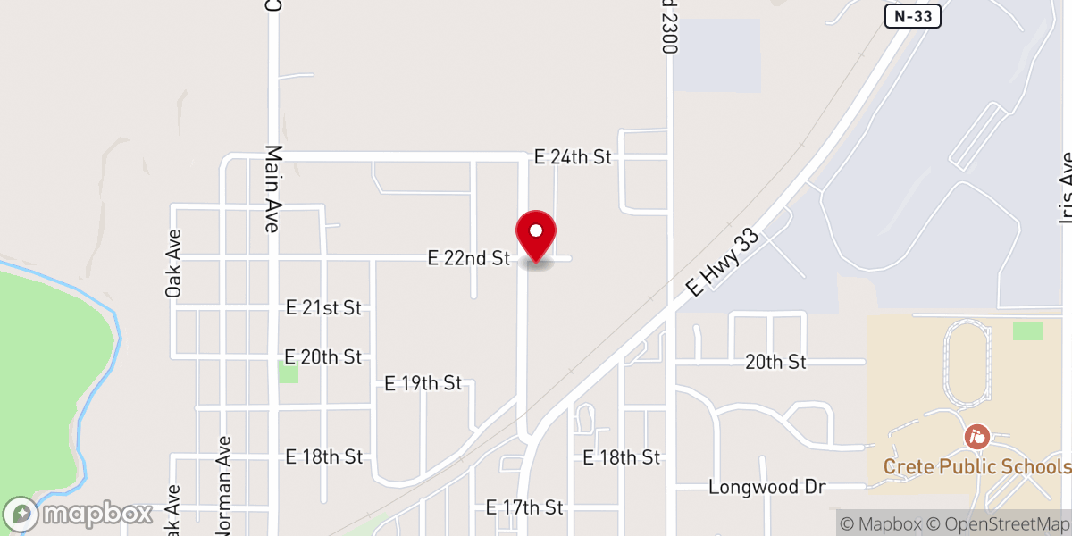 Map showing location of Foundation Baptist Church