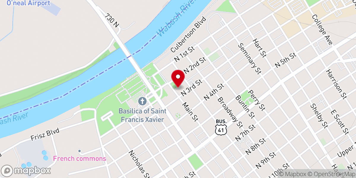 Map showing location of Thursday Church