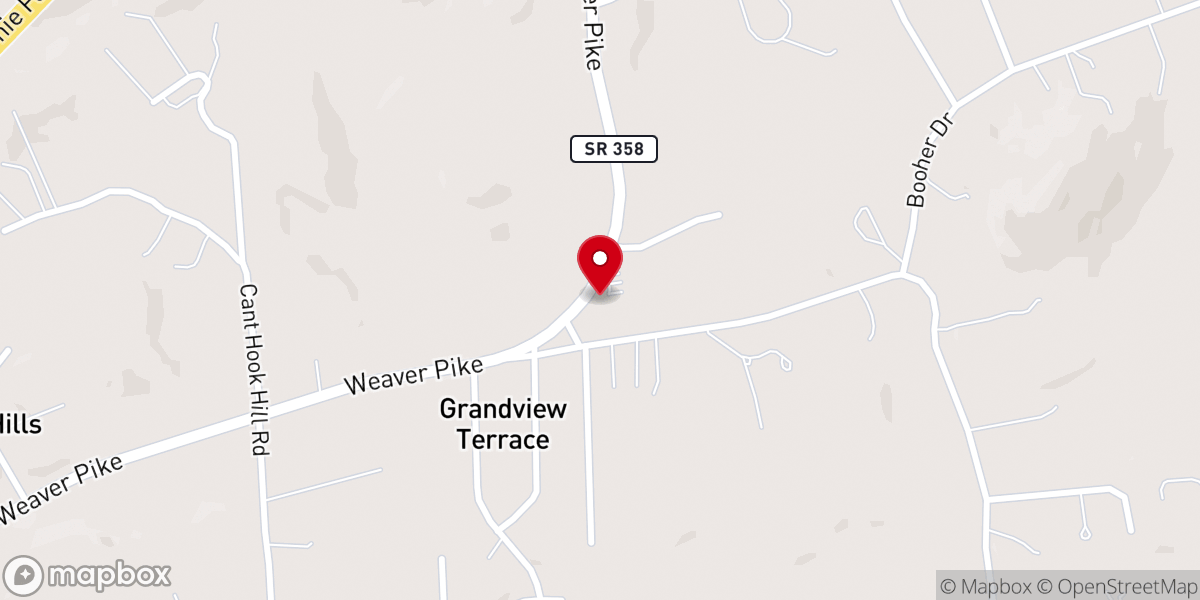 Map showing location of Faith Lutheran Church