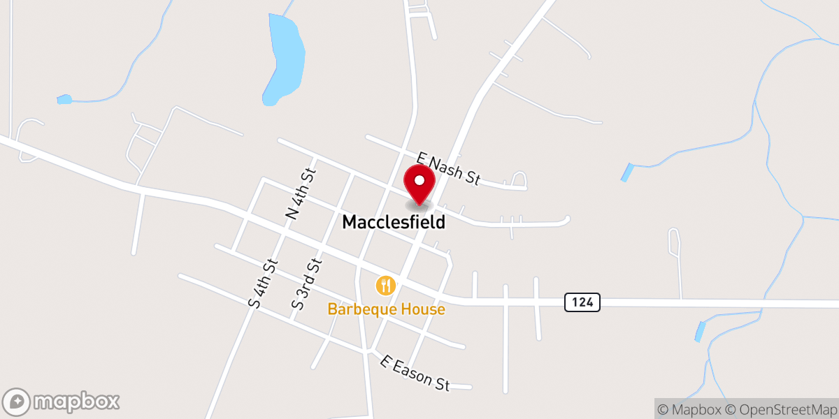 Map showing location of macclesfield presbyterian church