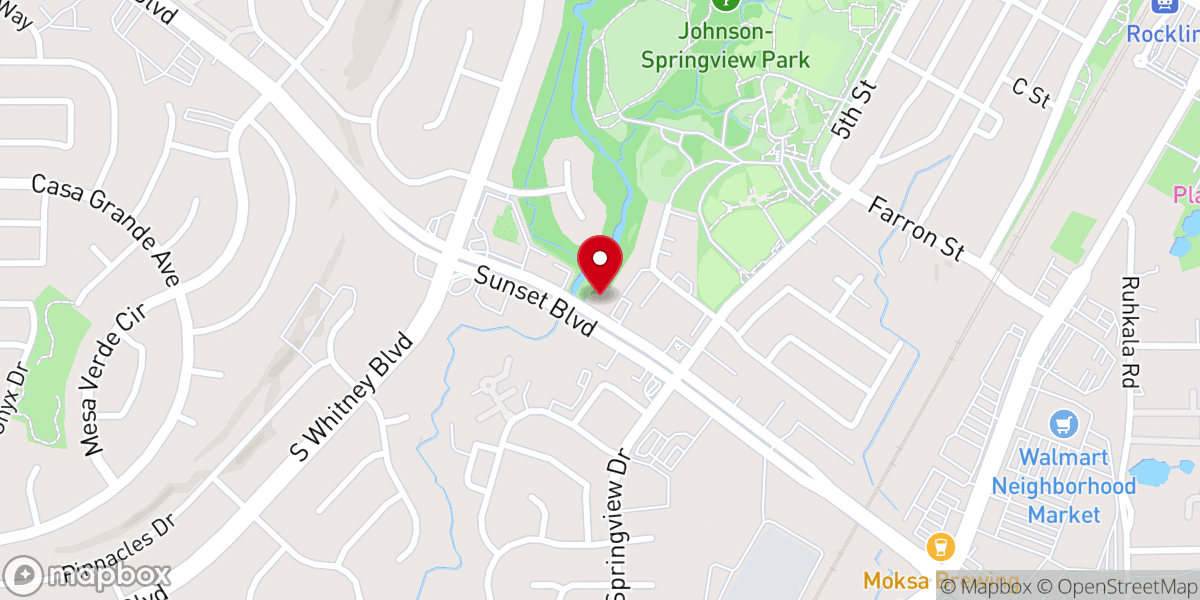Map showing location of Rocklin Intercontinental Church of God