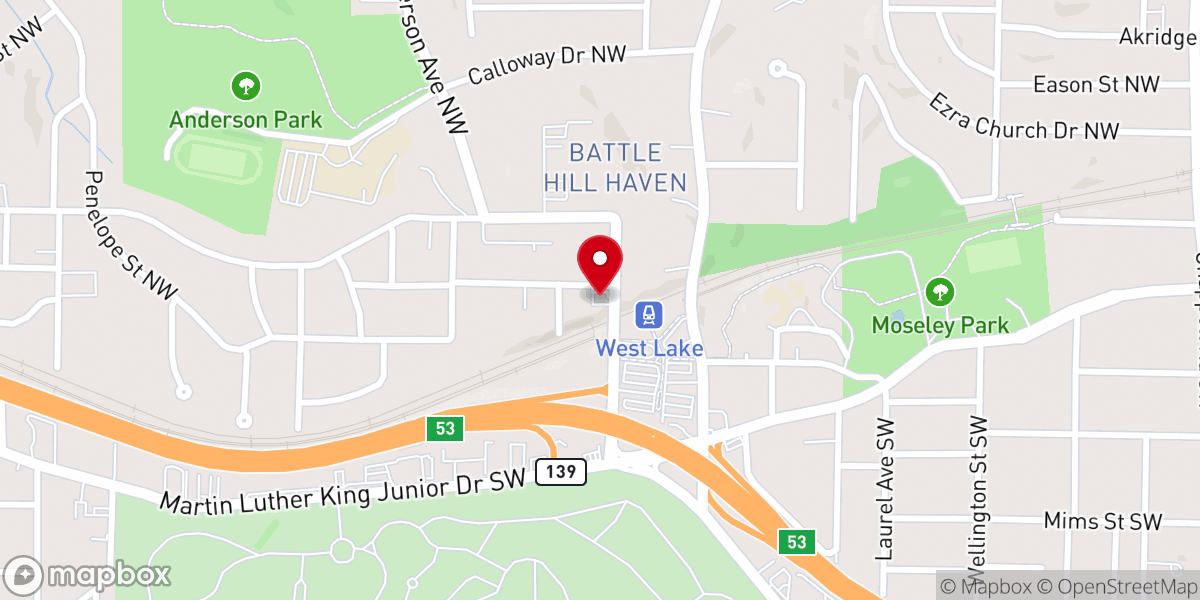 Map showing location of True Light Baptist Church