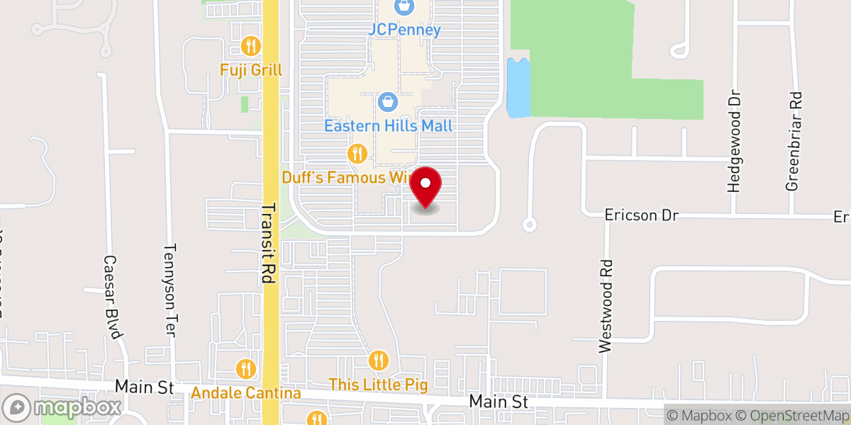 Map showing location of Epic Church Buffalo