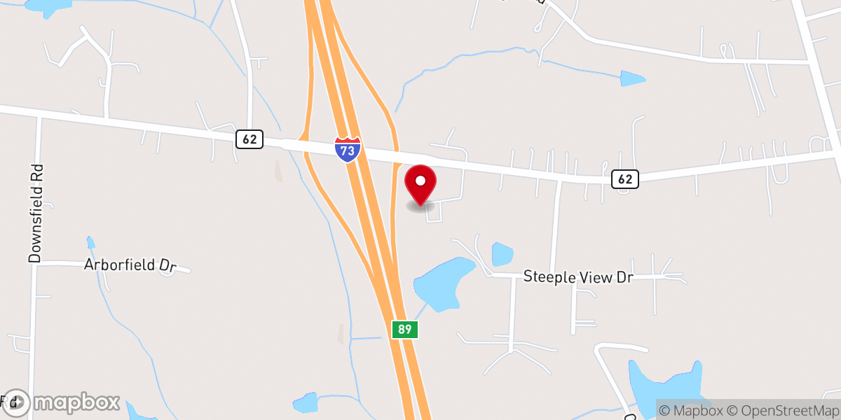 Map showing location of Vision Baptist Church