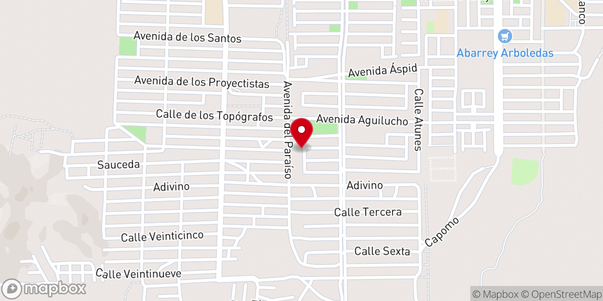Map showing location of Iglesia Biblica Bautista Ebenezer