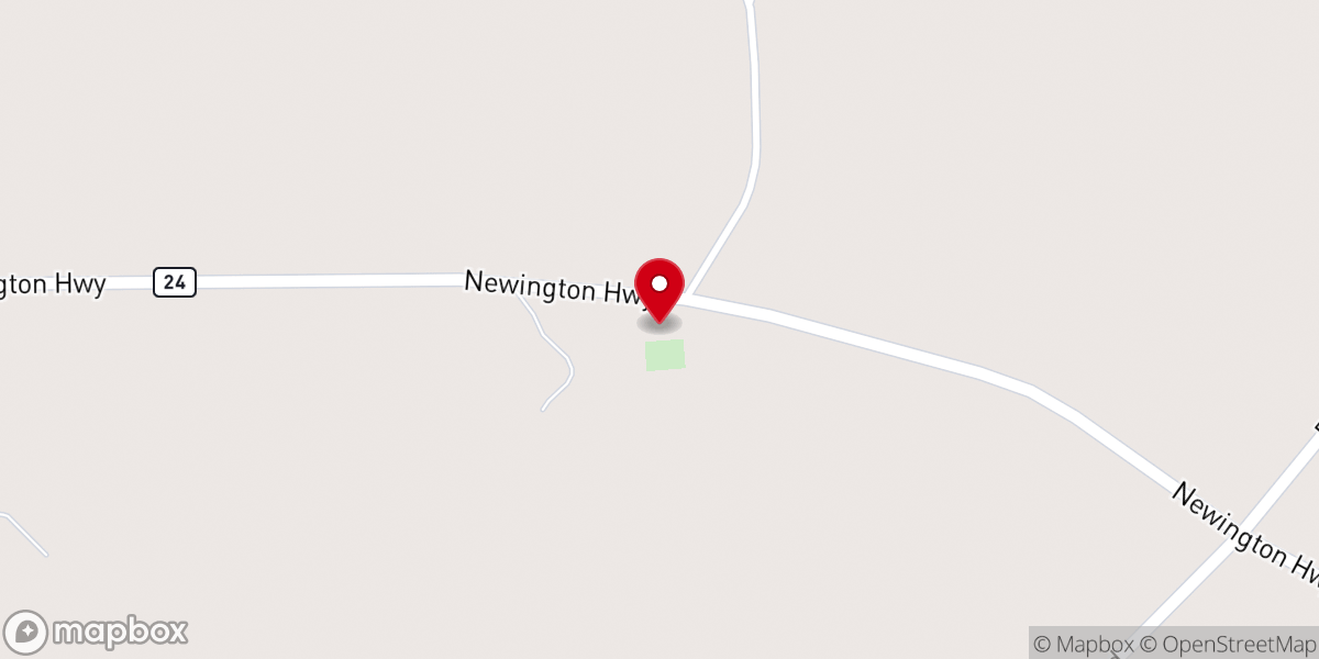 Map showing location of McBride Church