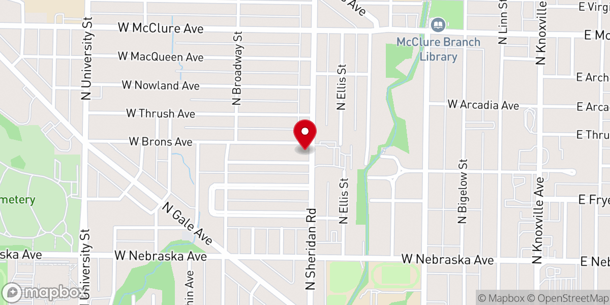 Map showing location of Redemption Center Church