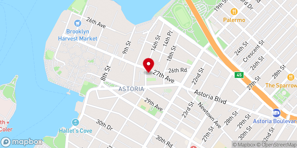 Map showing location of Saint George Episcopal Church