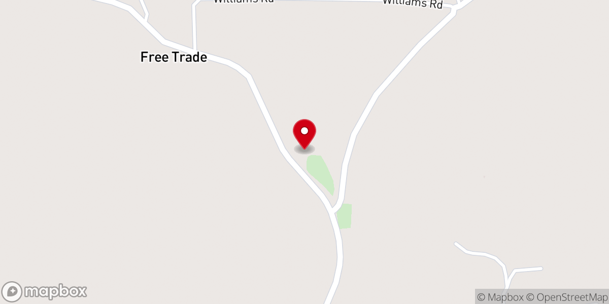 Map showing location of New Bethel Church