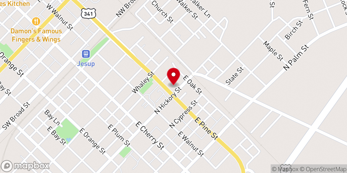 Map showing location of Church of God