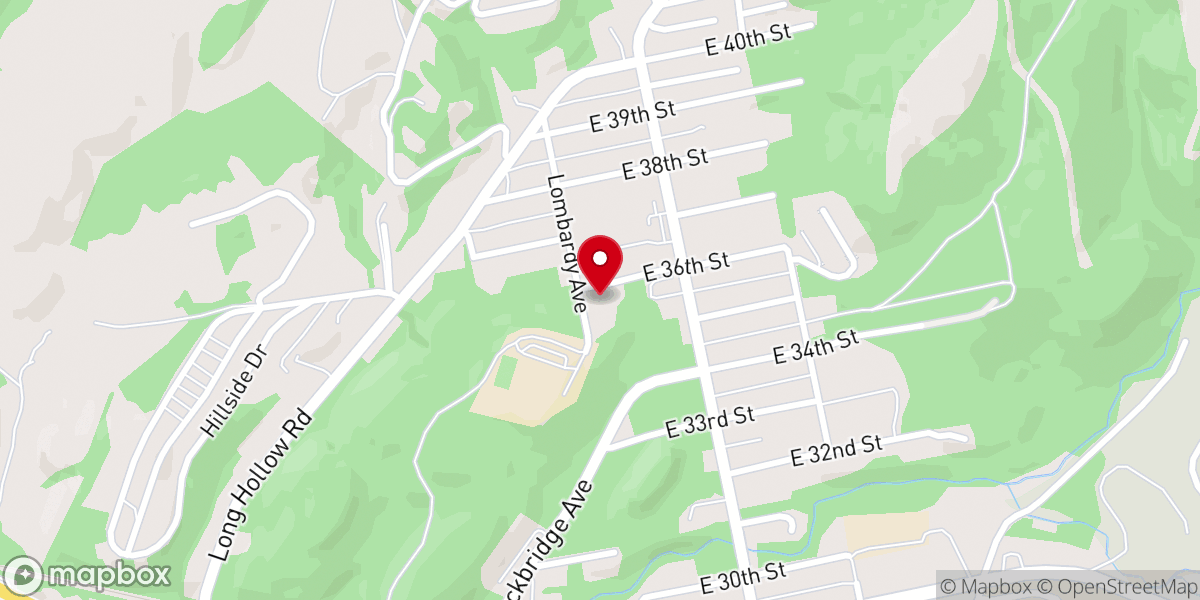 Map showing location of Victory Baptist Church