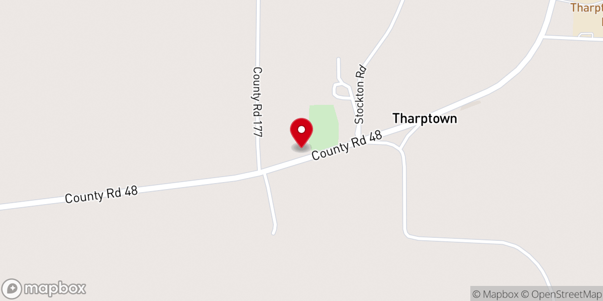 Map showing location of Tharptown Church of Christ