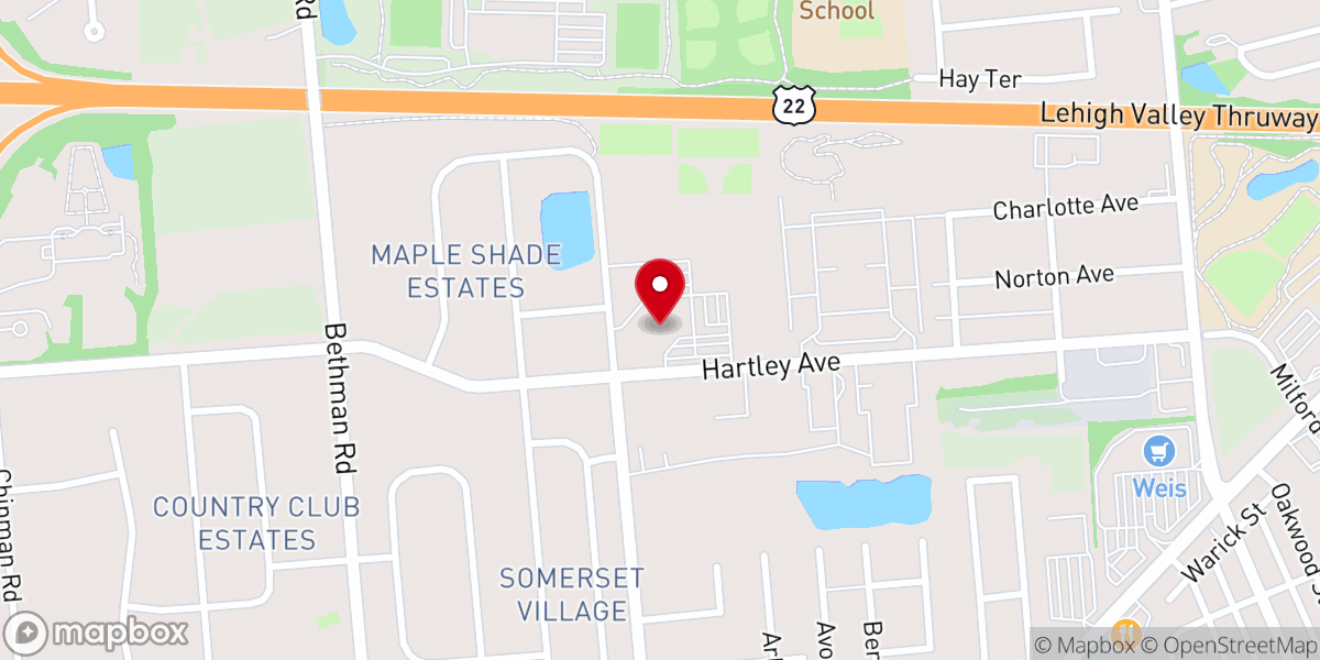 Map showing location of Saint Jane Frances de Chantal Roman Catholic Church