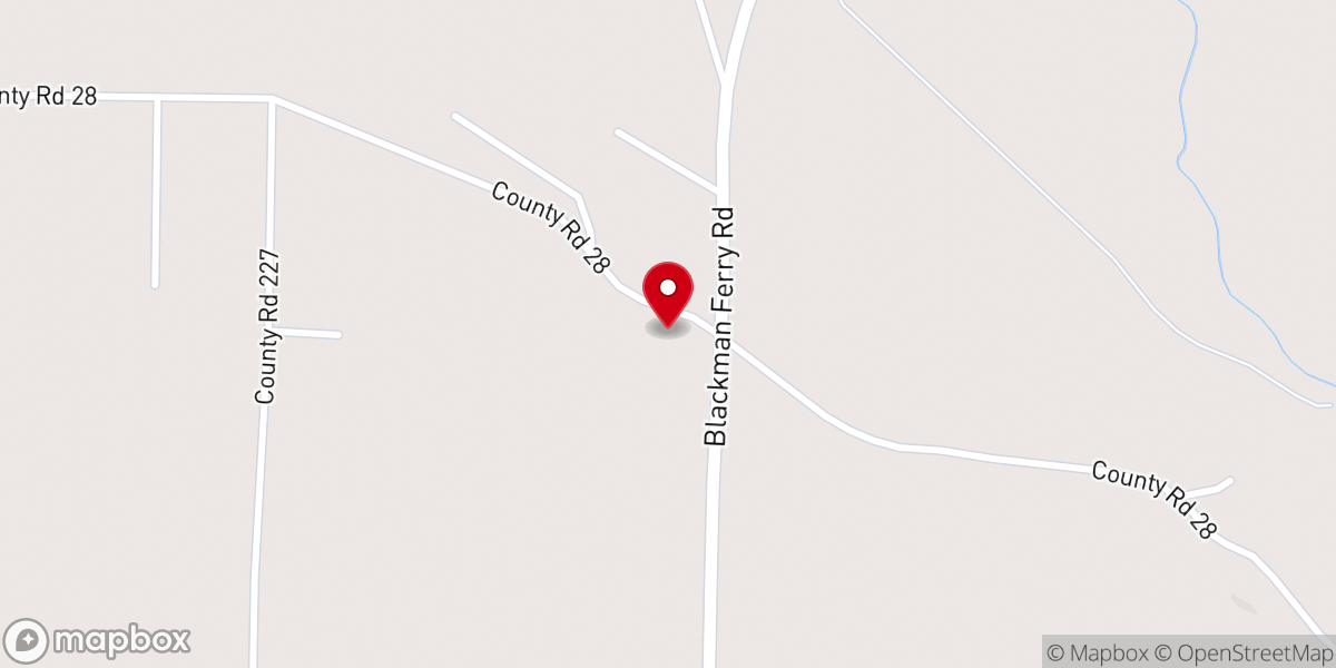 Map showing location of Canaan Land Church