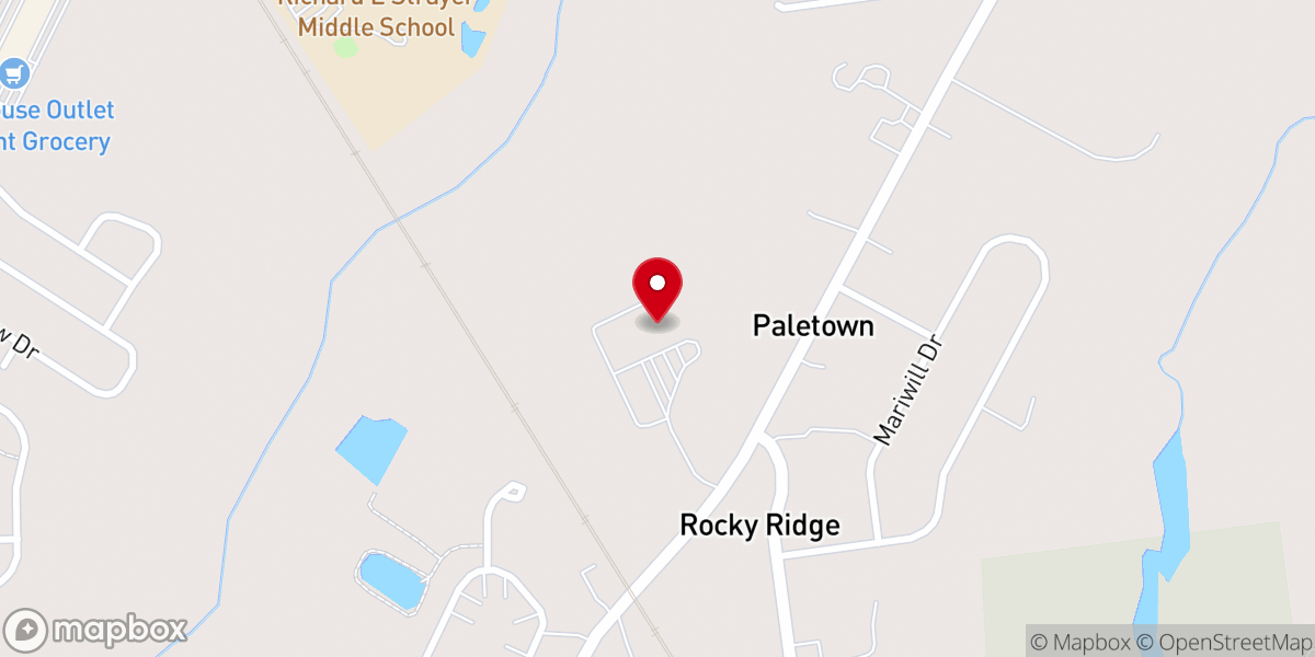 Map showing location of Calvary Church Quakertown Campus