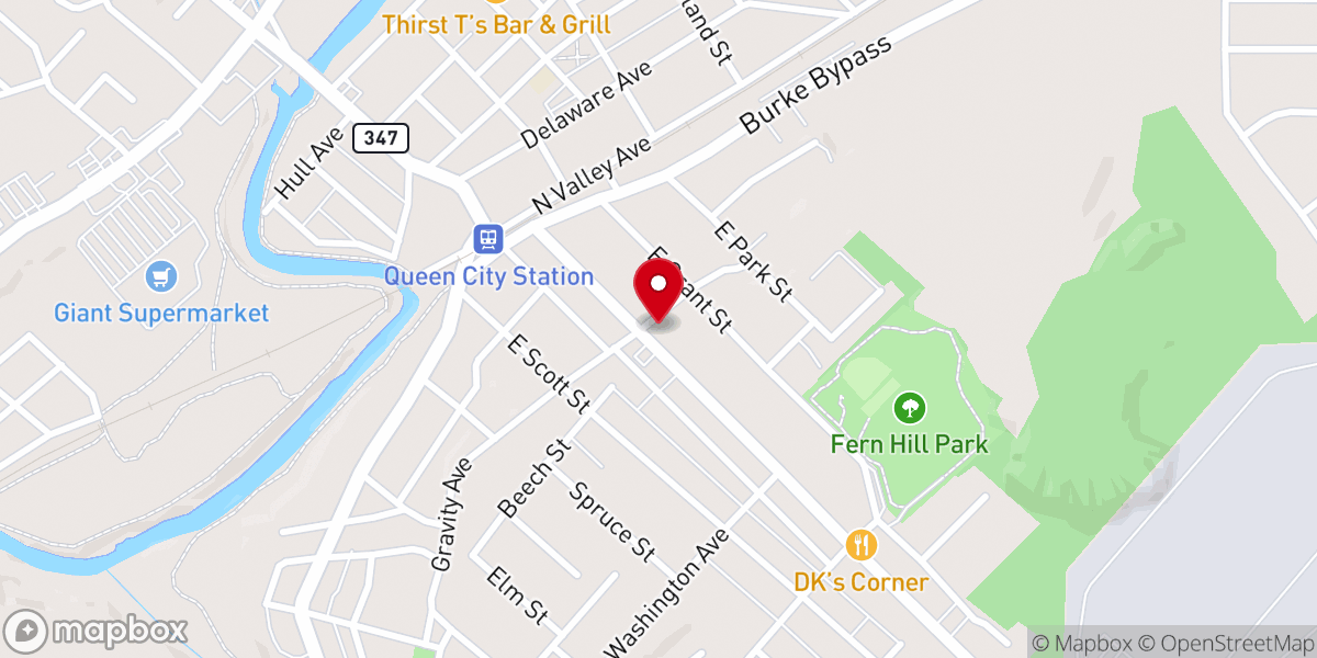 Map showing location of St. Nicholas Orthodox Church