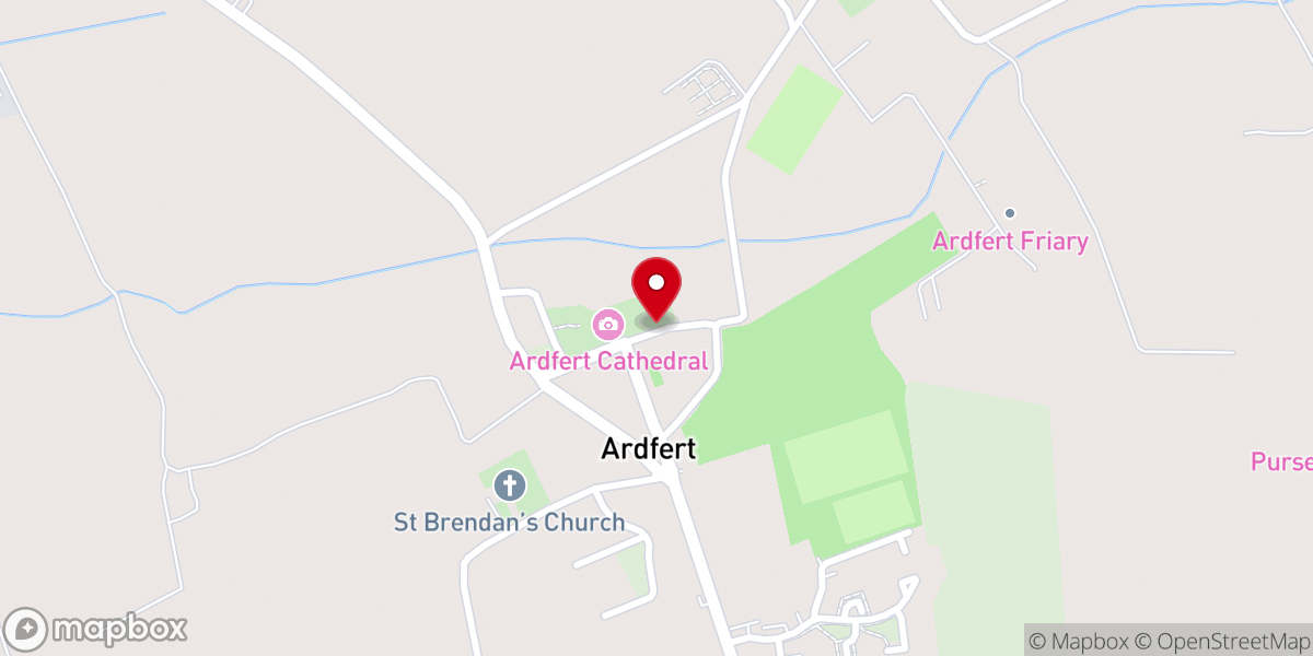 Map showing location of Cathedral Cemetery, Ardfert