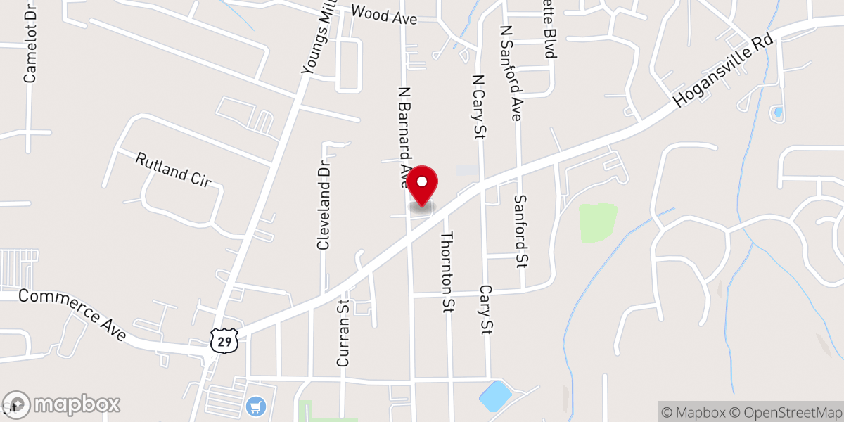 Map showing location of Church of Christ-Northside