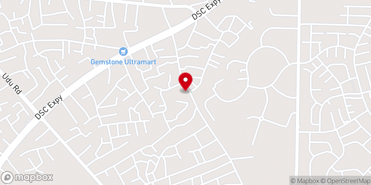 Map showing location of St. Peter’s Catholic Church Ekete