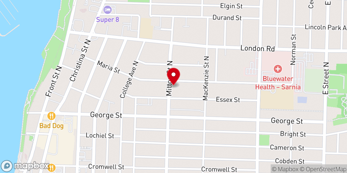 Map showing location of River City Vineyard