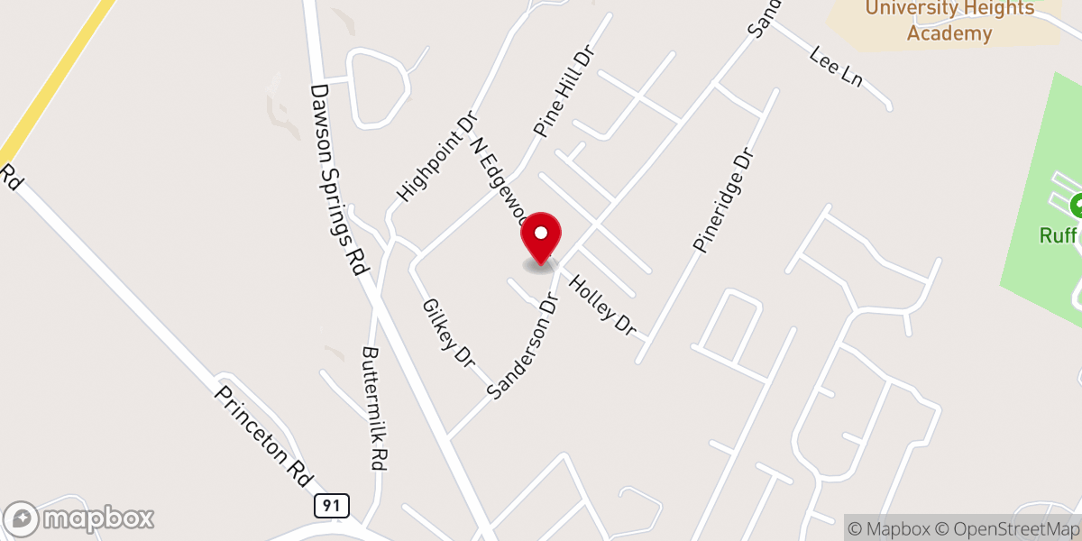 Map showing location of Edgewood Chapel