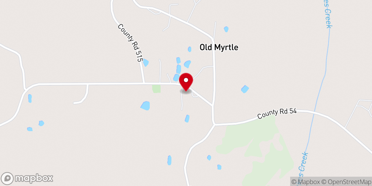Map showing location of Faith Baptist Church