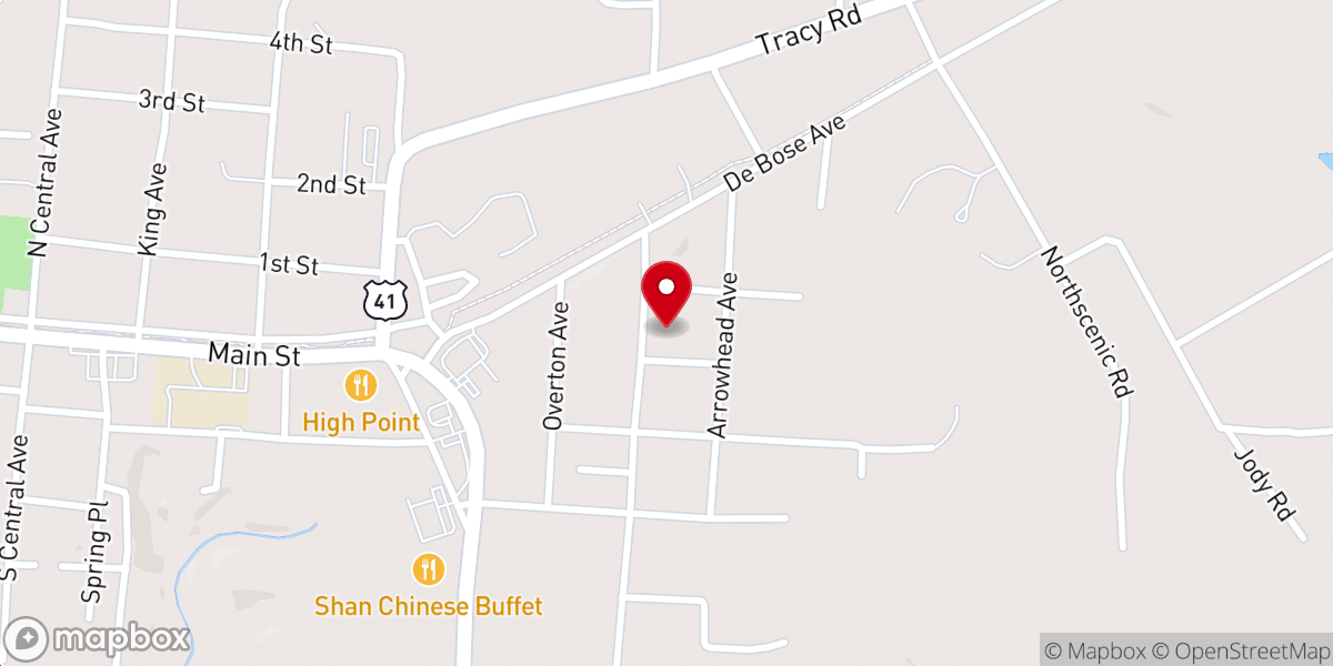 Map showing location of Dubose Conference Center
