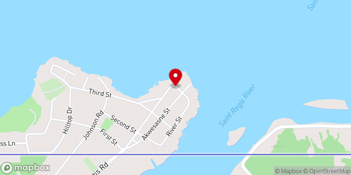 Map showing location of St. Regis Mission Catholic Church