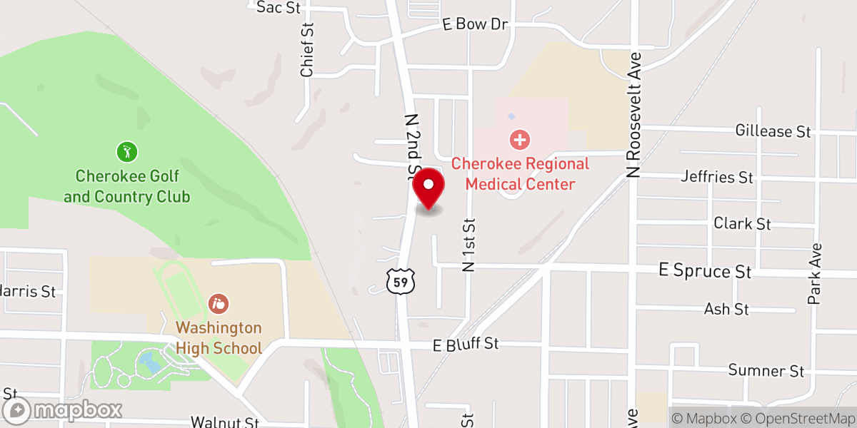 Map showing location of Grace Baptist Church