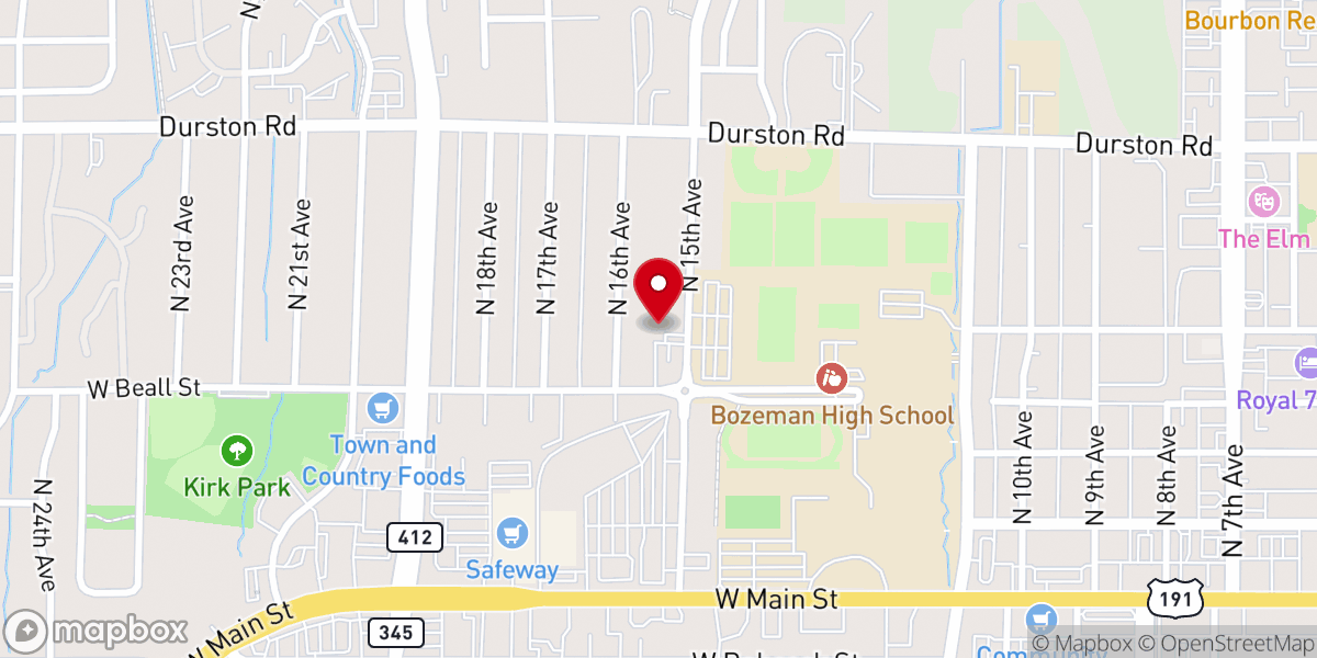 Map showing location of New Beginnings Church