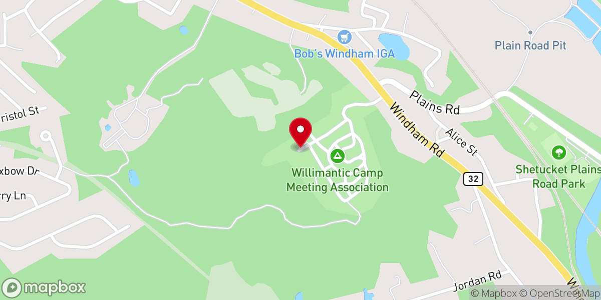 Map showing location of Cornerstone Bible Chapel