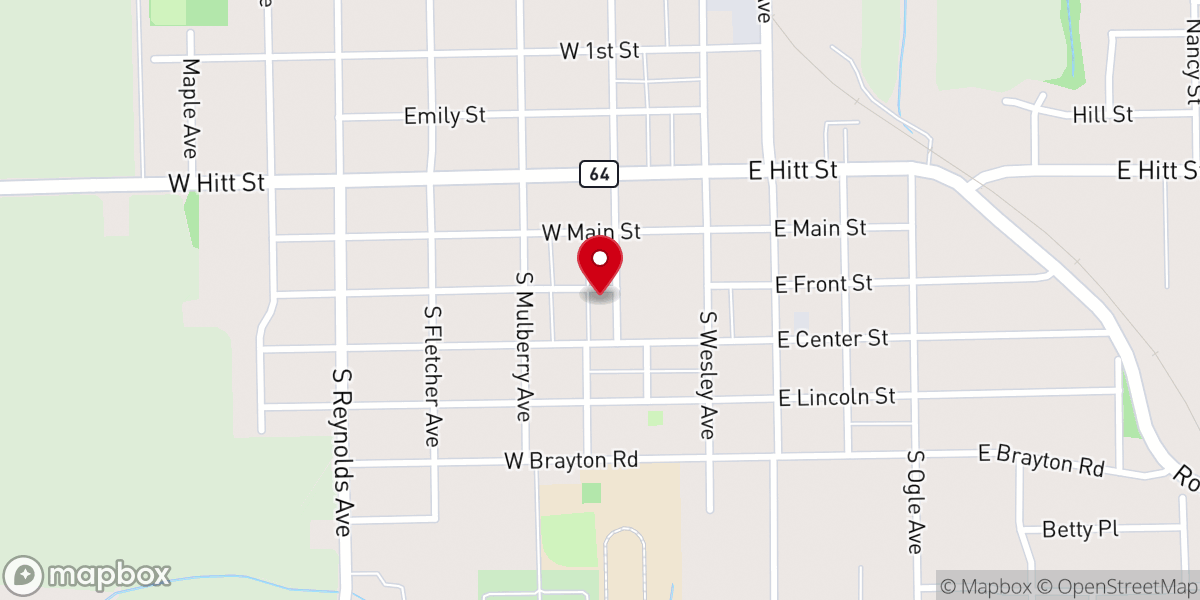 Map showing location of Evangelical Free Church