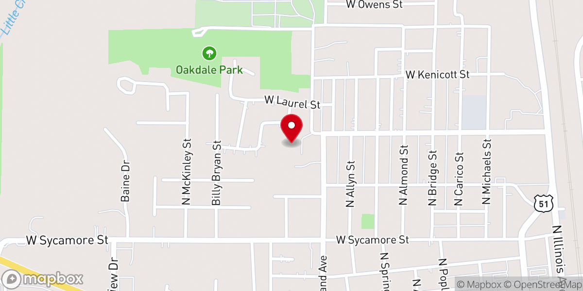 Map showing location of Grace Presbyterian Church (PCA)