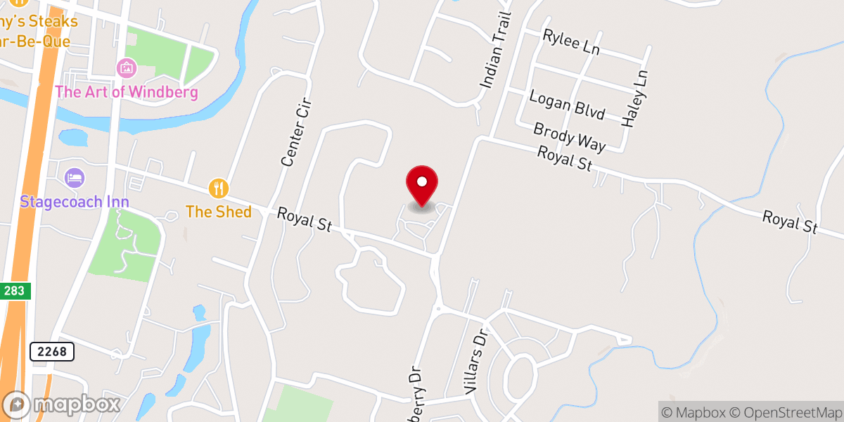 Map showing location of Salado United Methodist Church