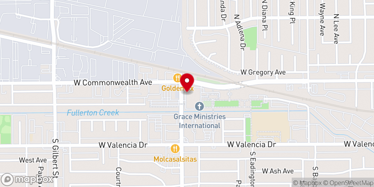 Map showing location of Grace Korean Church