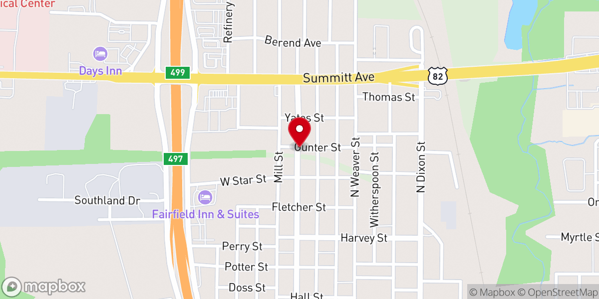 Map showing location of Iglesia Bautista Bethel