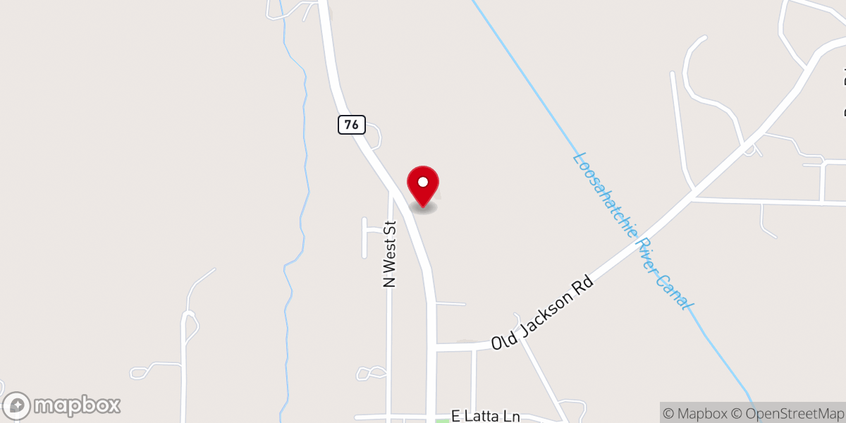 Map showing location of New Mt. Zion M.B. Church