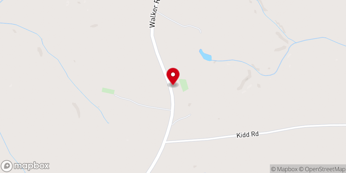 Map showing location of County Line Baptist Church