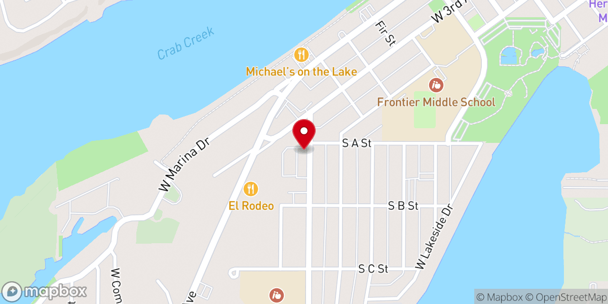 Map showing location of HopeSource Moses Lake