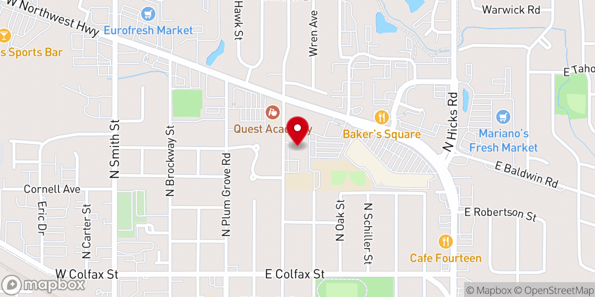 Map showing location of St. Theresa Catholic Church