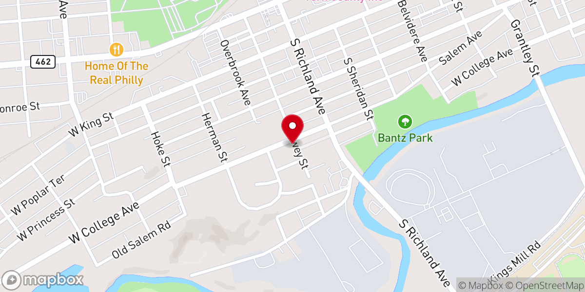 Map showing location of Bethel Chapel Assembly of God