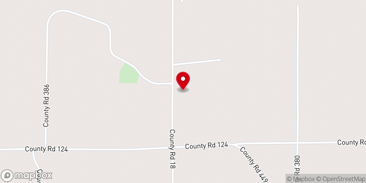 Map showing location of Chaney Chapel Church